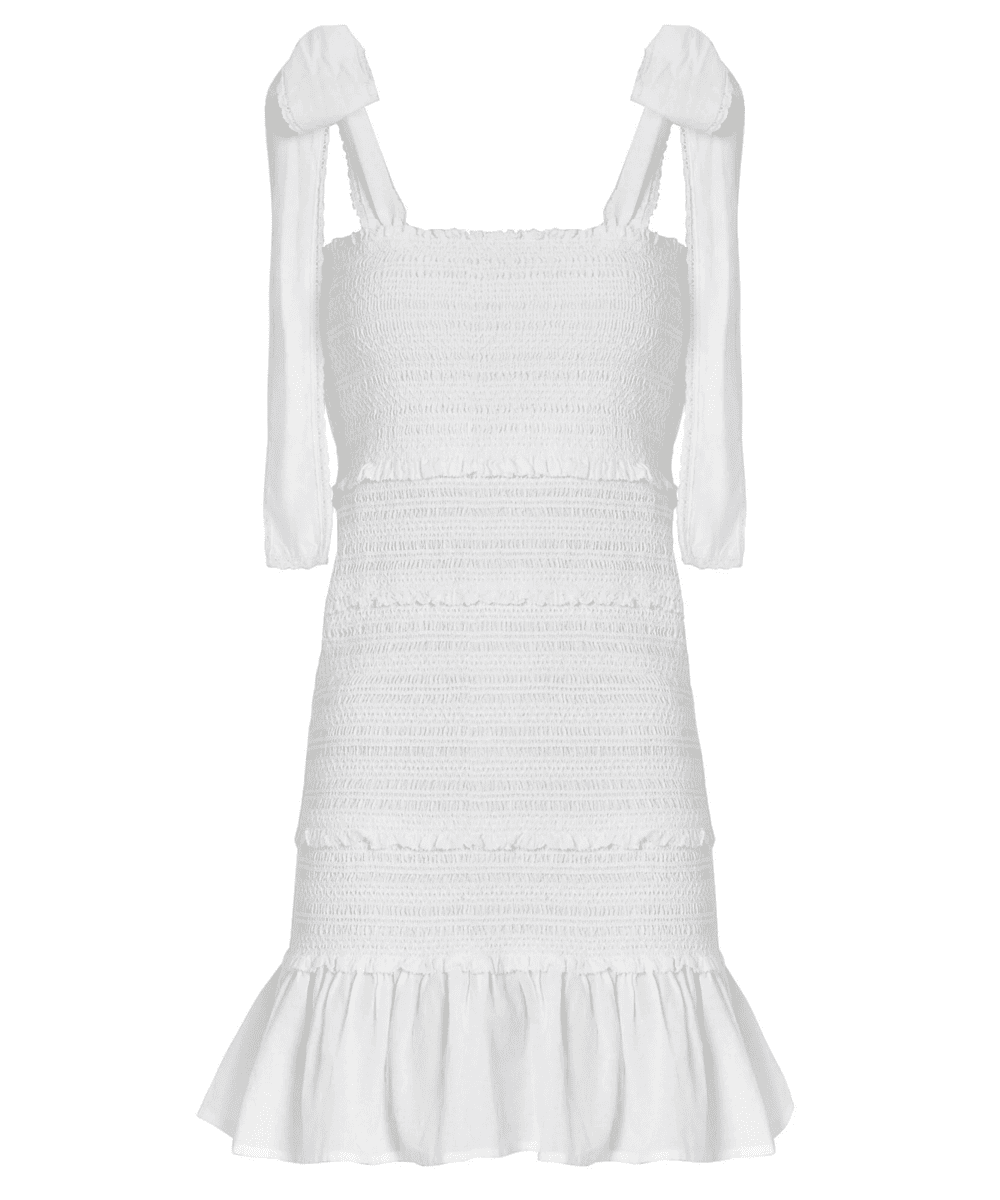 white belle dress