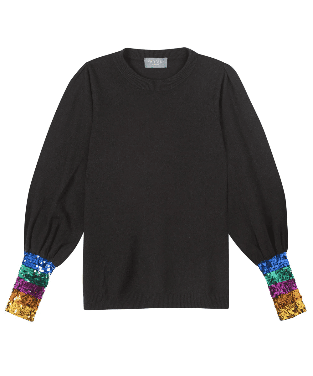 rainbow sequin sweater