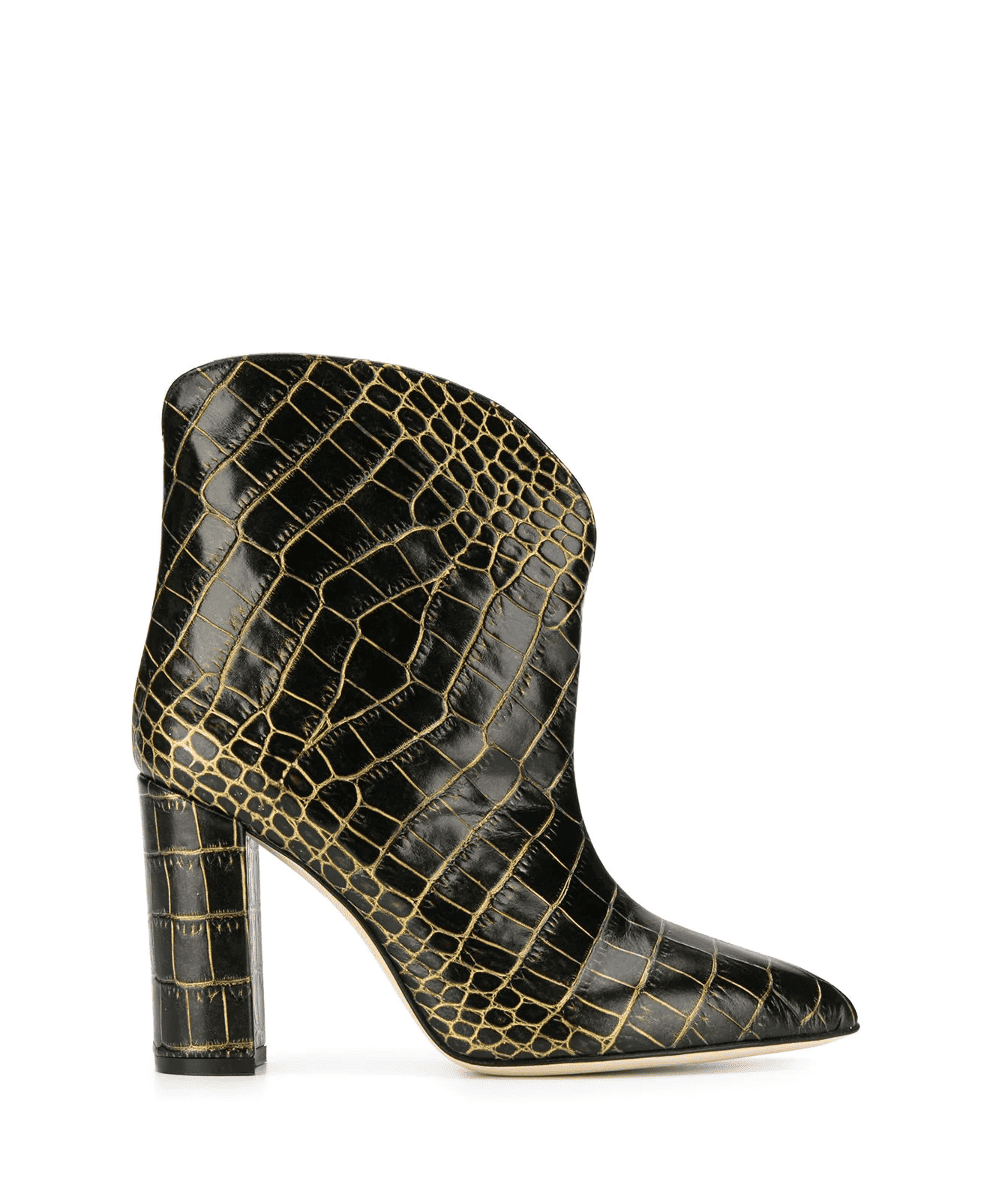 gold croc boots